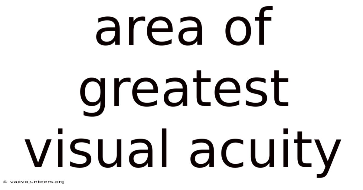 Area Of Greatest Visual Acuity