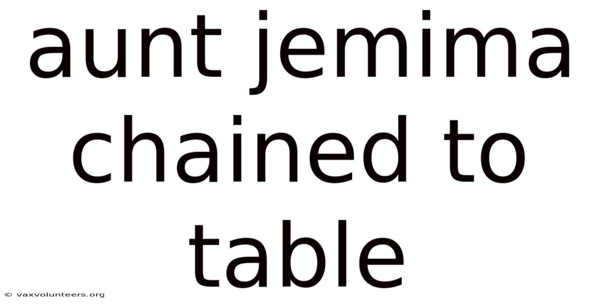 Aunt Jemima Chained To Table