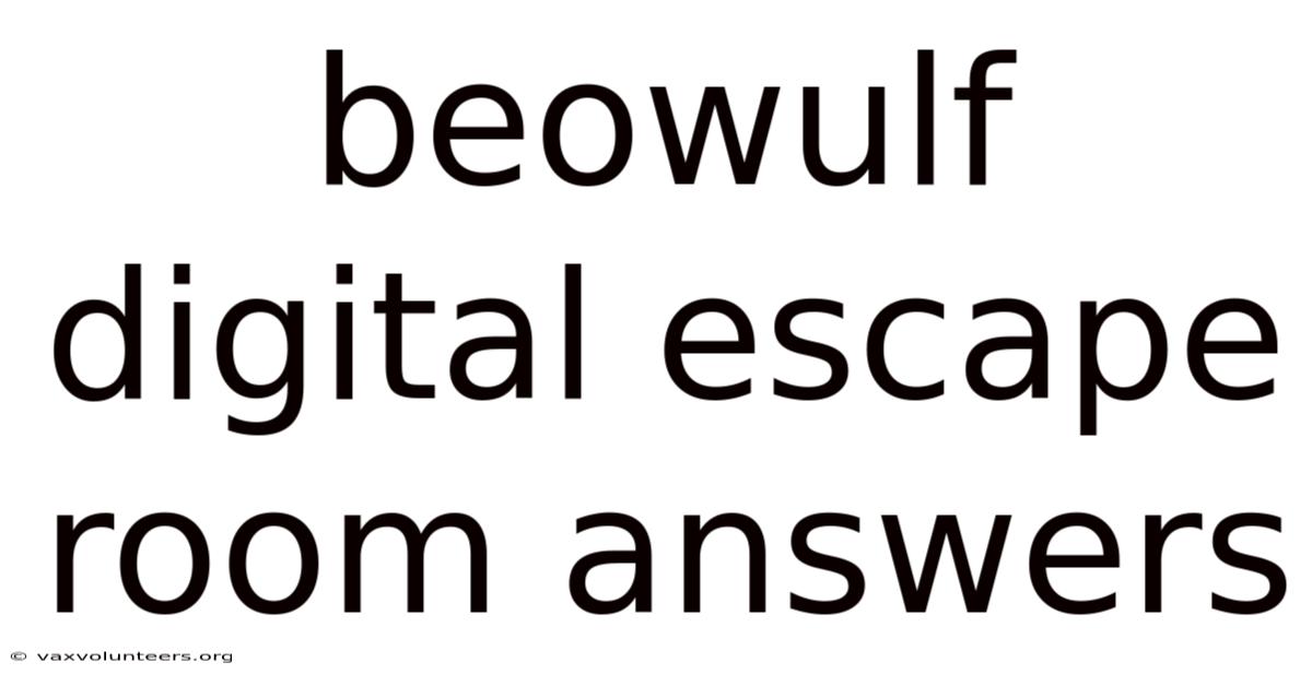 Beowulf Digital Escape Room Answers