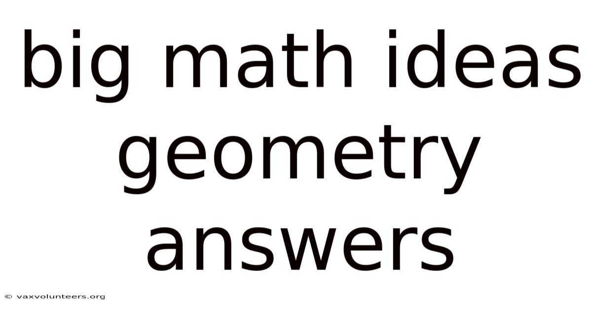 Big Math Ideas Geometry Answers