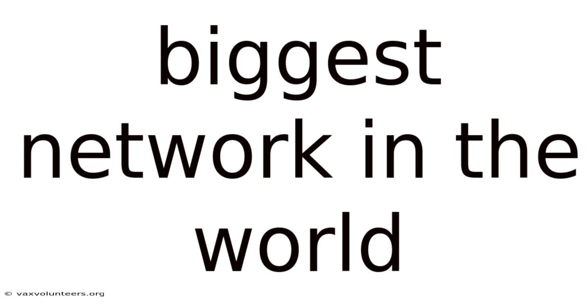 Biggest Network In The World
