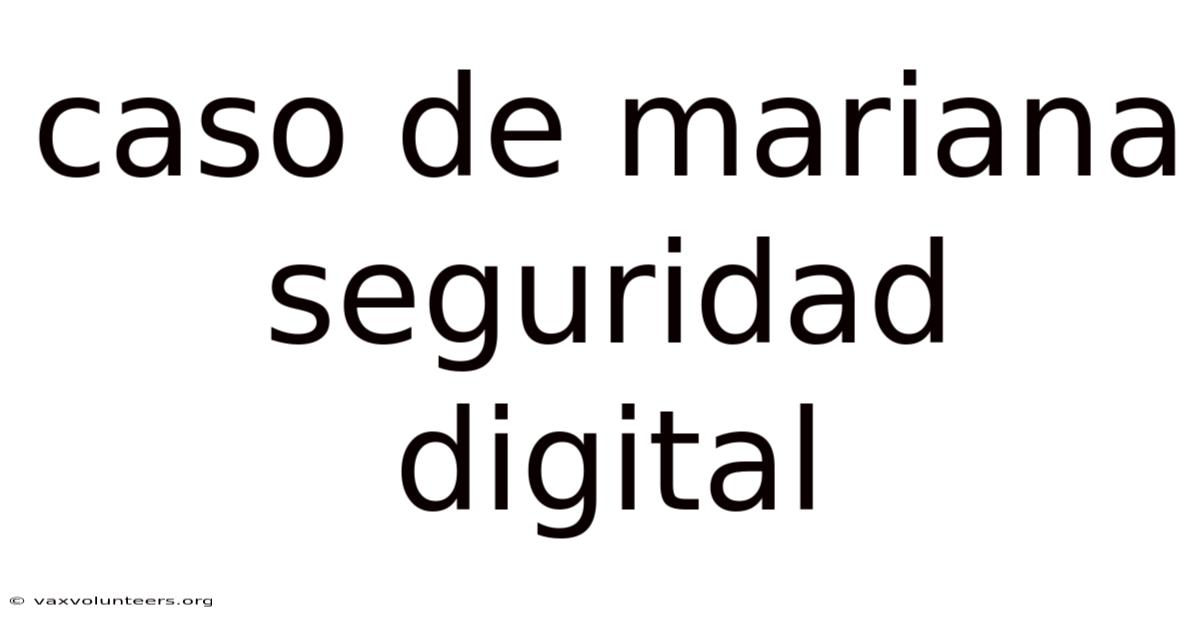 Caso De Mariana Seguridad Digital
