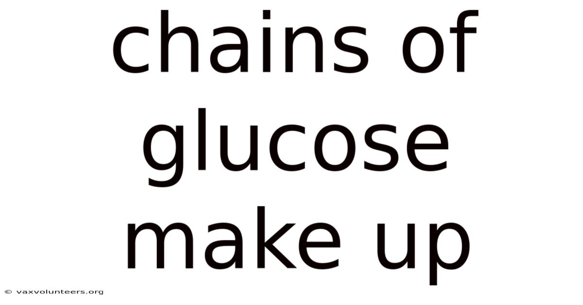 Chains Of Glucose Make Up