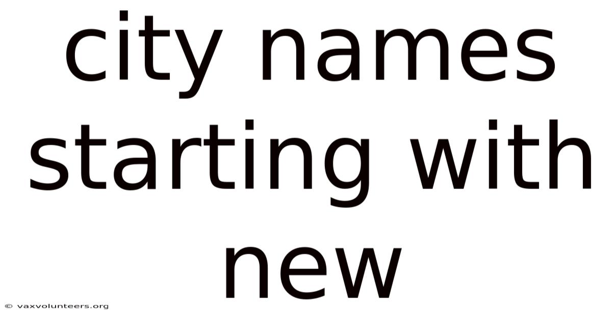City Names Starting With New