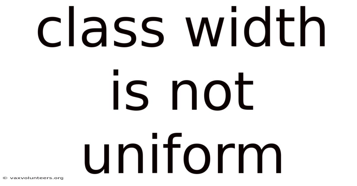 Class Width Is Not Uniform