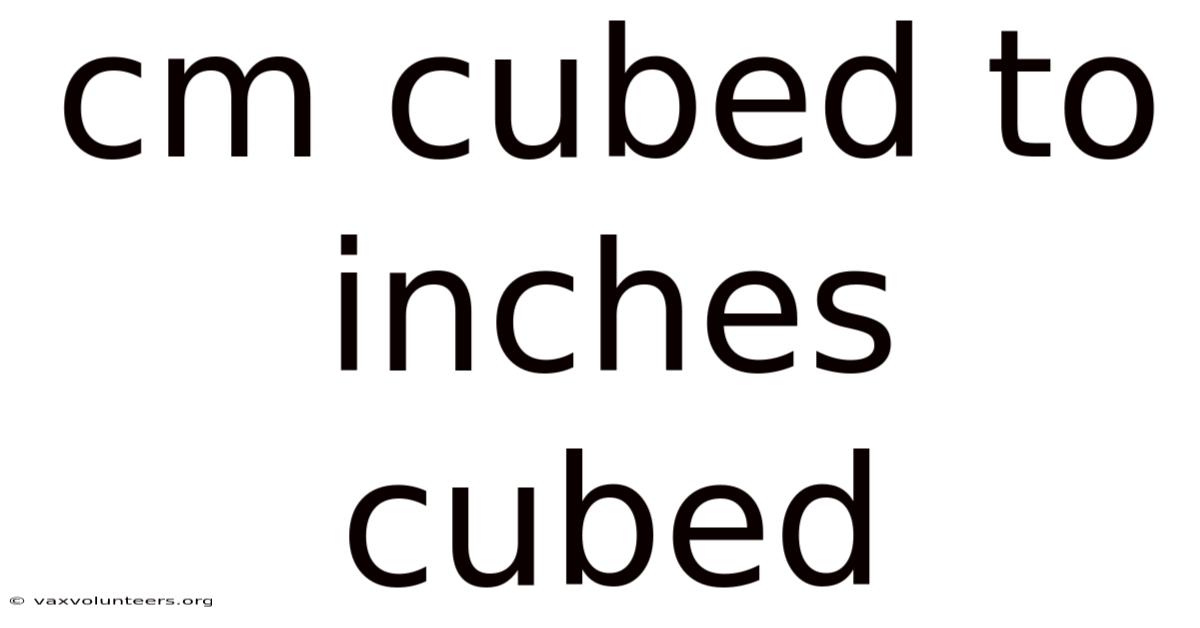 Cm Cubed To Inches Cubed