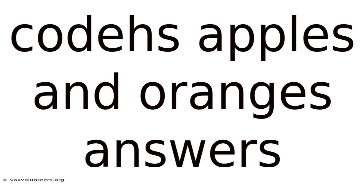 Codehs Apples And Oranges Answers