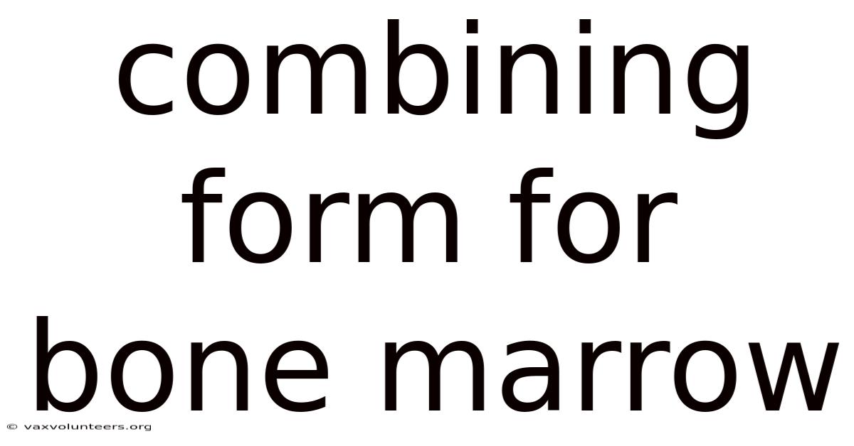 Combining Form For Bone Marrow