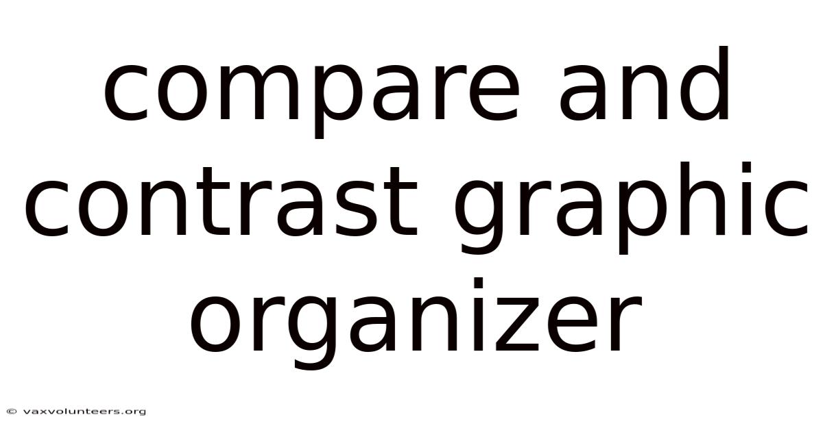 Compare And Contrast Graphic Organizer