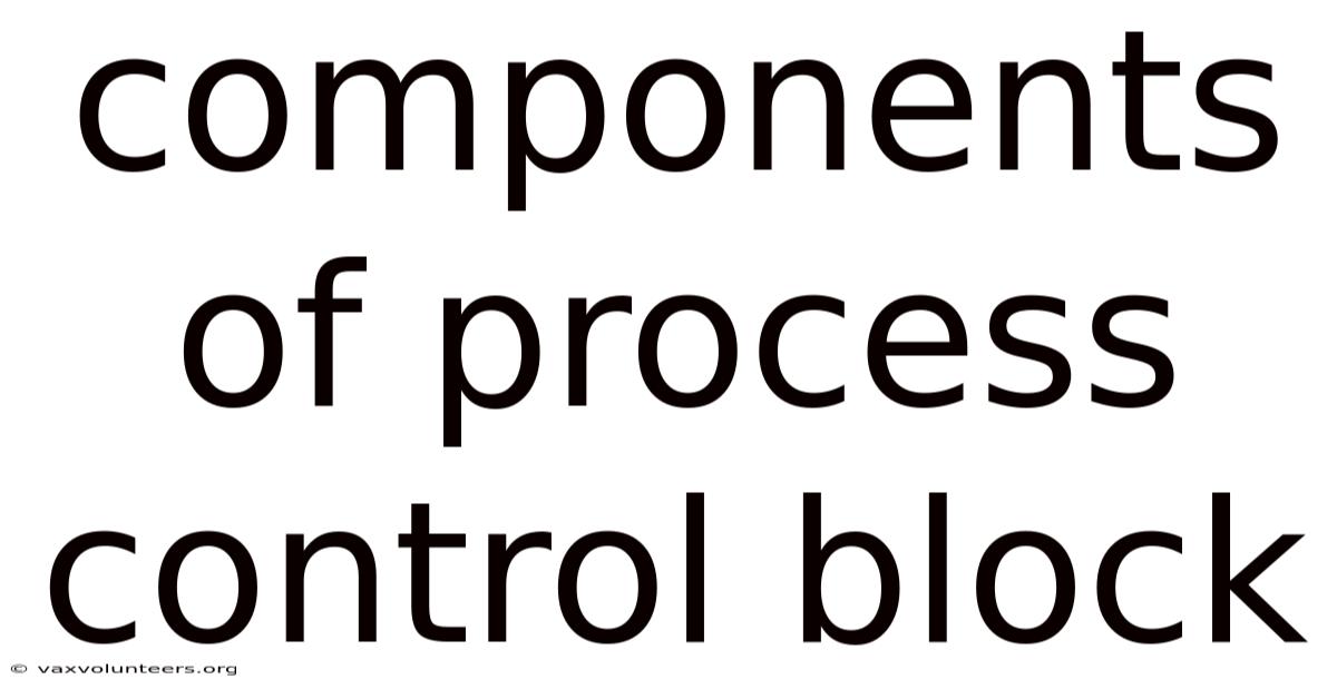 Components Of Process Control Block