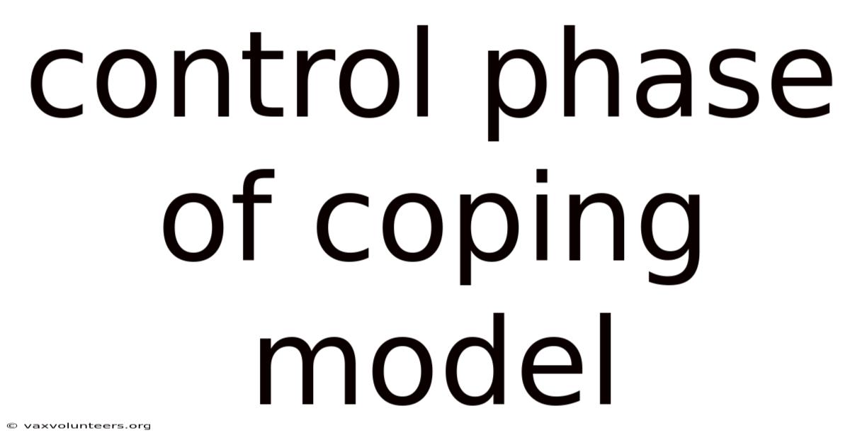 Control Phase Of Coping Model