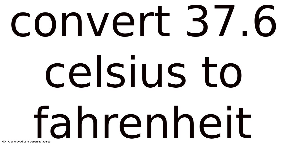 Convert 37.6 Celsius To Fahrenheit