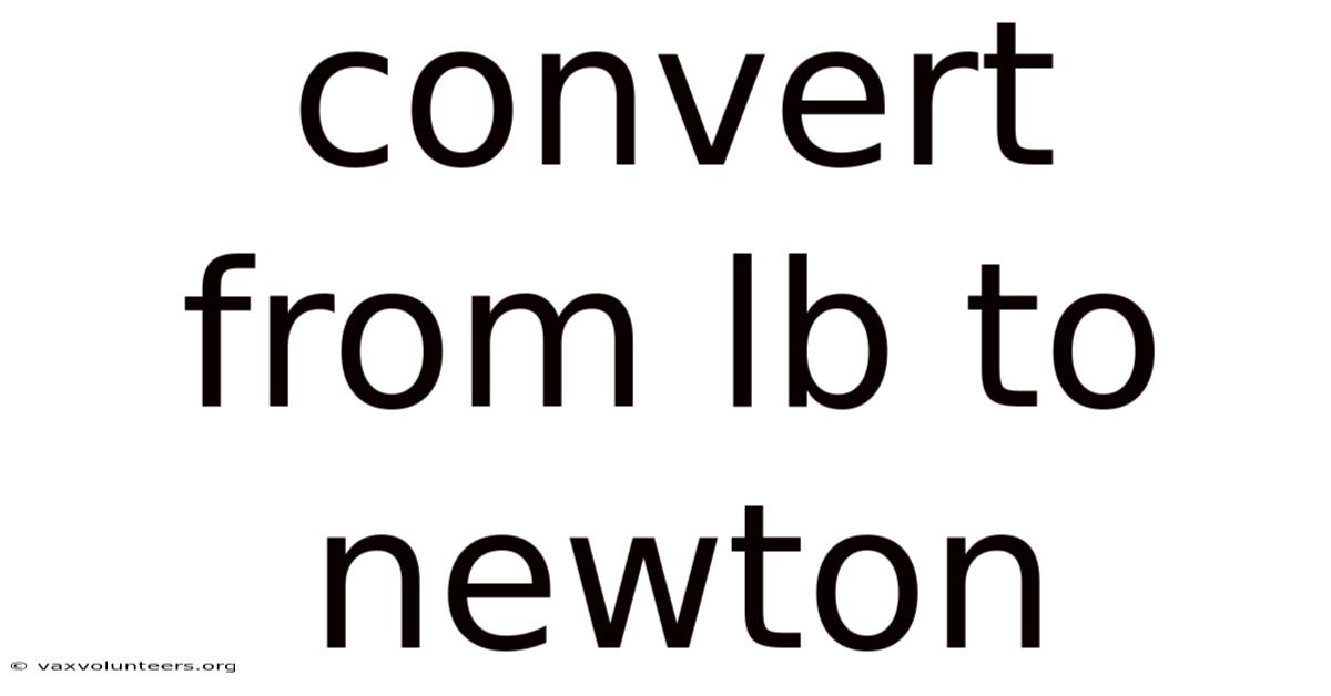 Convert From Lb To Newton