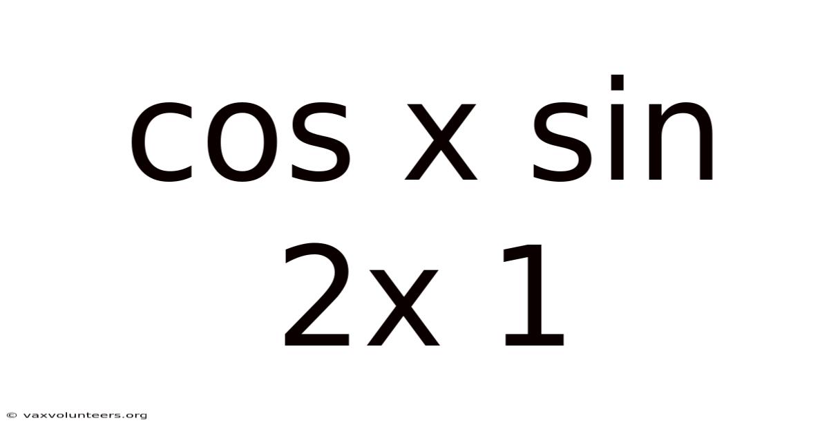 Cos X Sin 2x 1