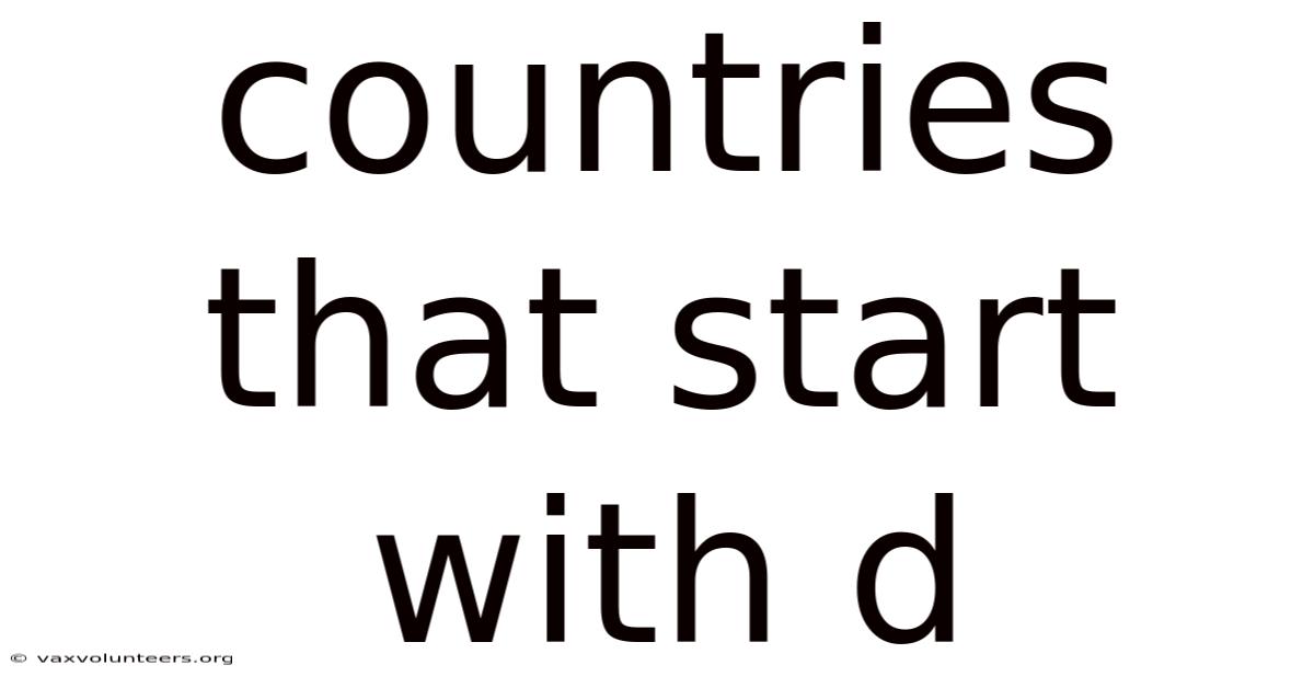 Countries That Start With D