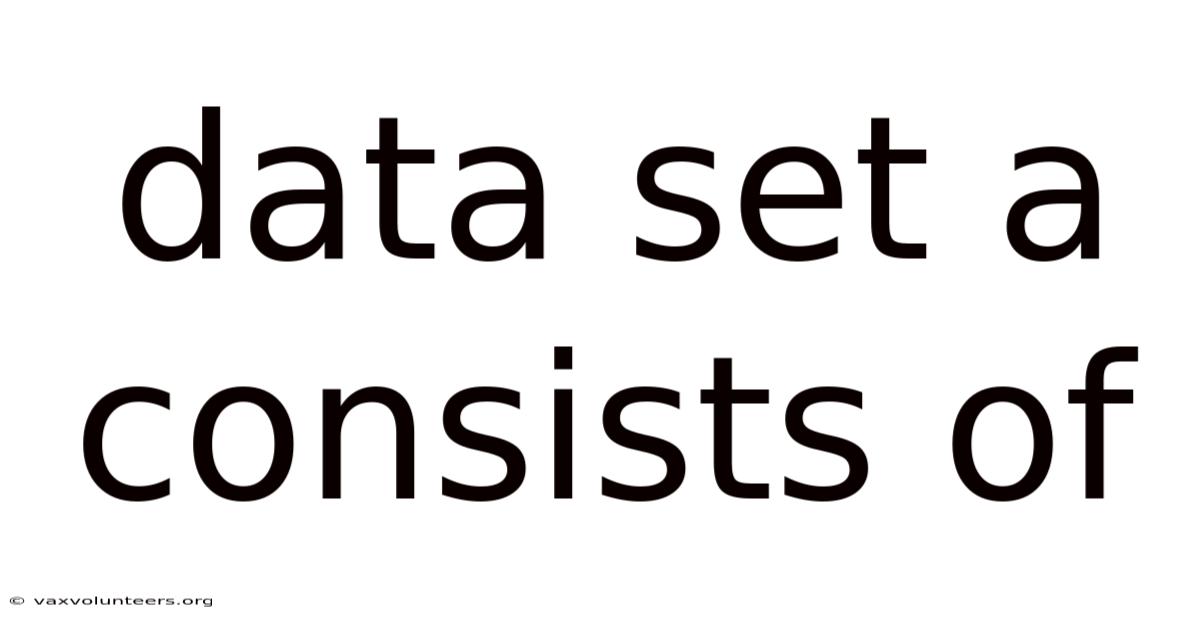 Data Set A Consists Of