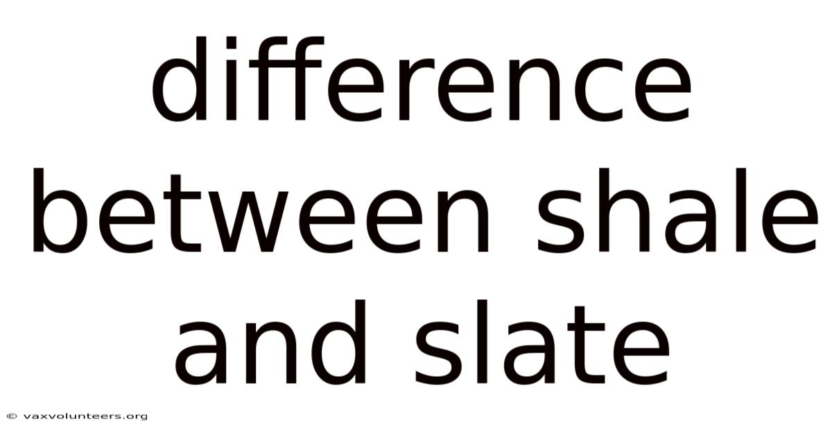 Difference Between Shale And Slate