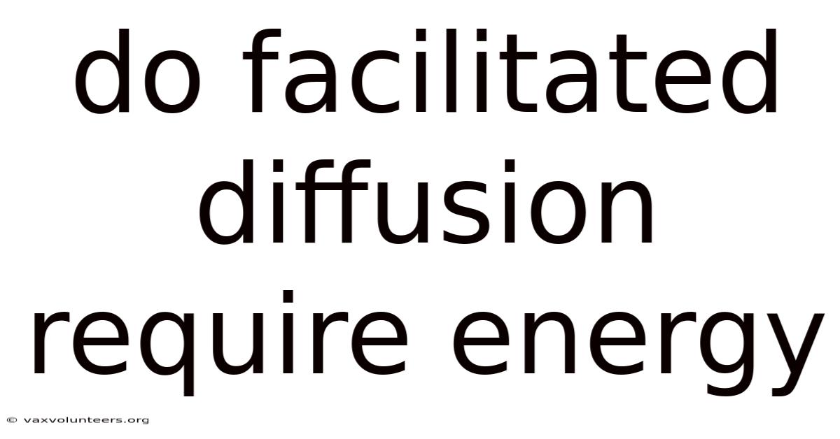 Do Facilitated Diffusion Require Energy
