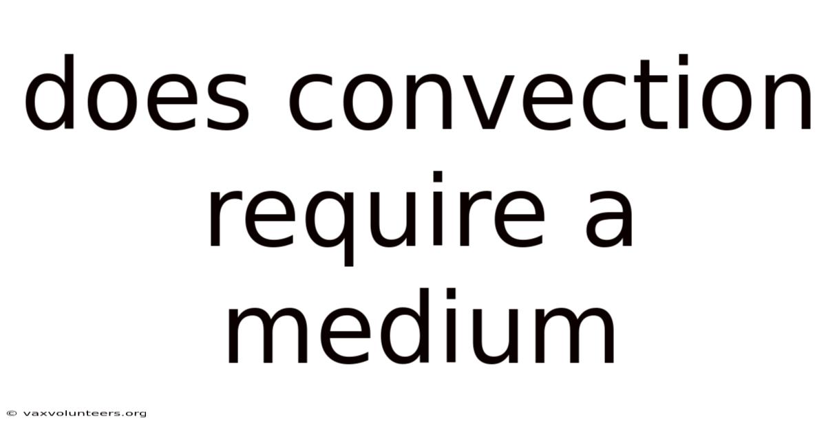 Does Convection Require A Medium