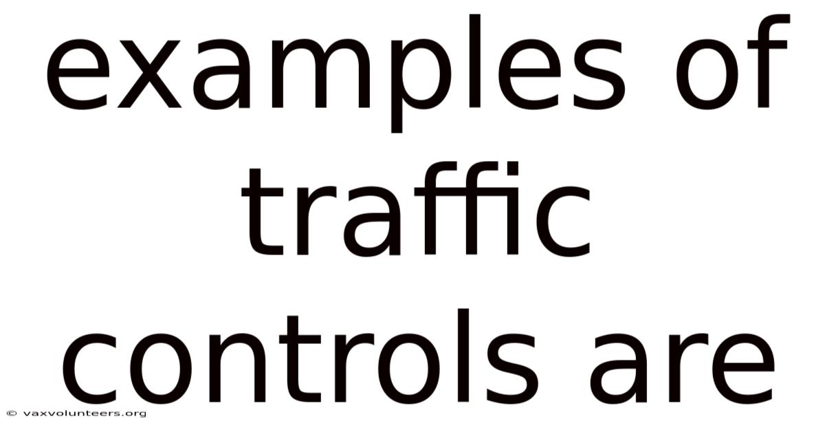 Examples Of Traffic Controls Are