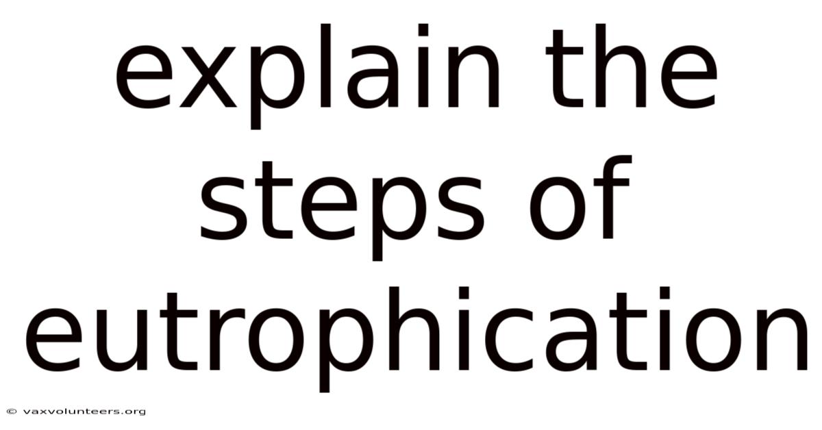 Explain The Steps Of Eutrophication