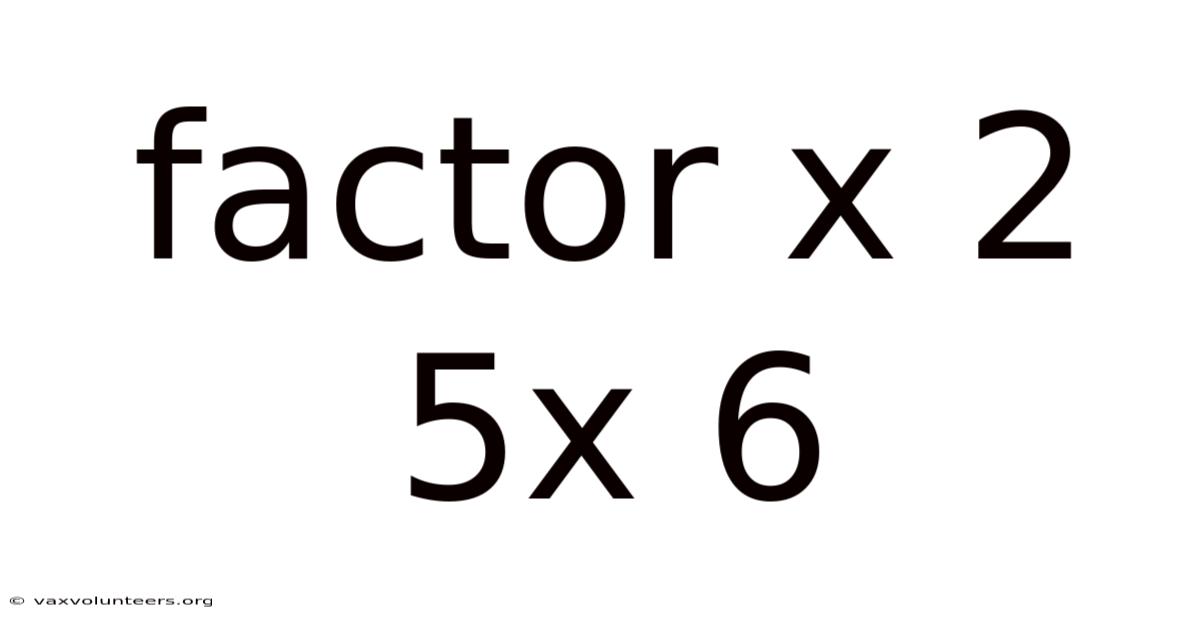 Factor X 2 5x 6