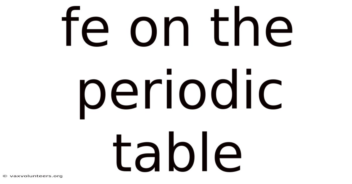 Fe On The Periodic Table