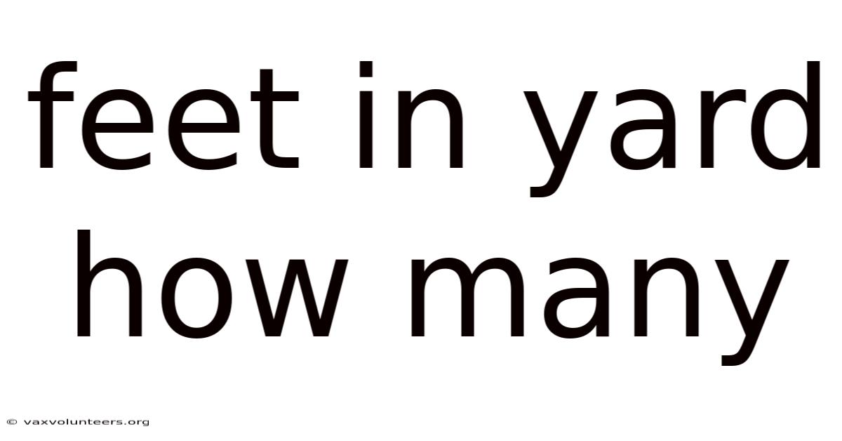 Feet In Yard How Many