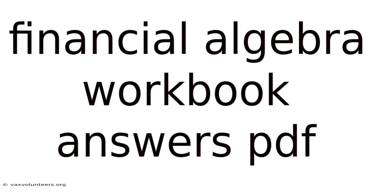Financial Algebra Workbook Answers Pdf