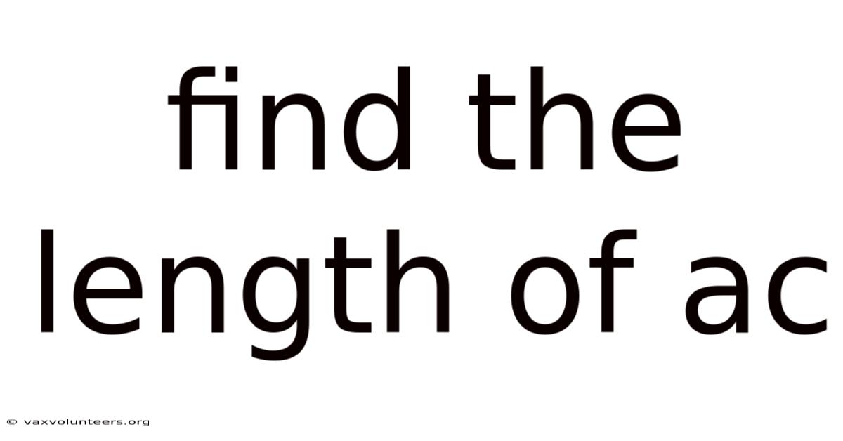 Find The Length Of Ac