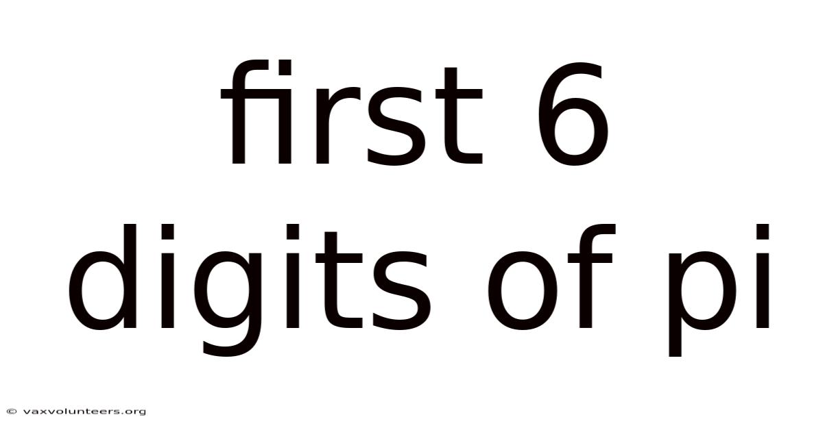 First 6 Digits Of Pi