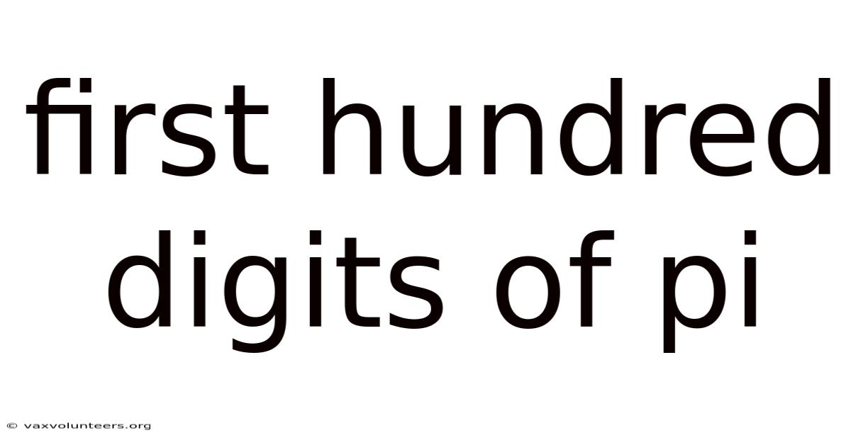 First Hundred Digits Of Pi