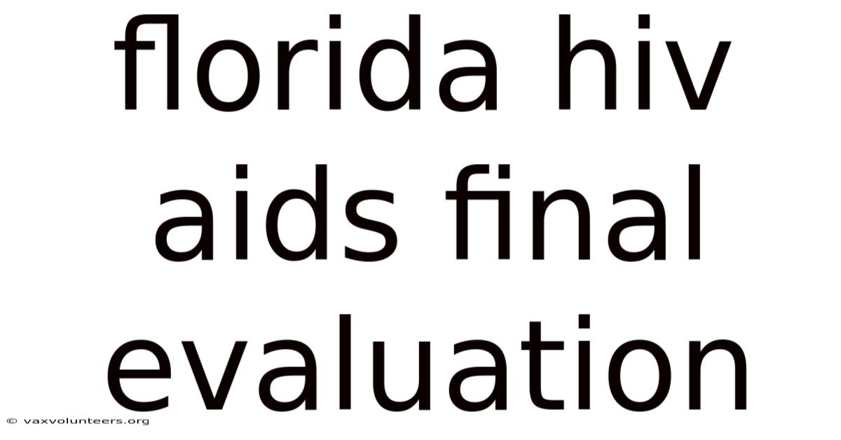 Florida Hiv Aids Final Evaluation