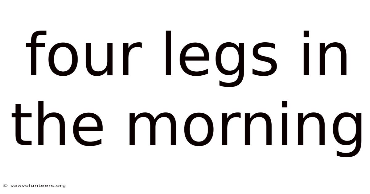 Four Legs In The Morning