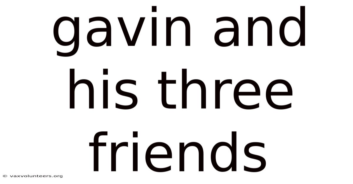 Gavin And His Three Friends