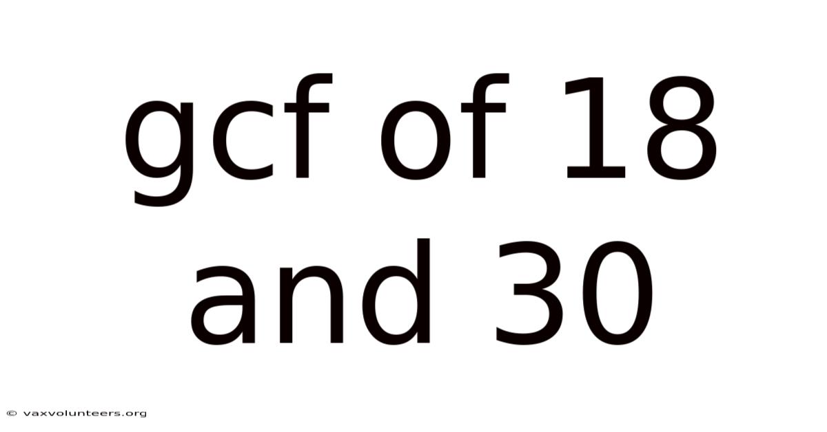 Gcf Of 18 And 30