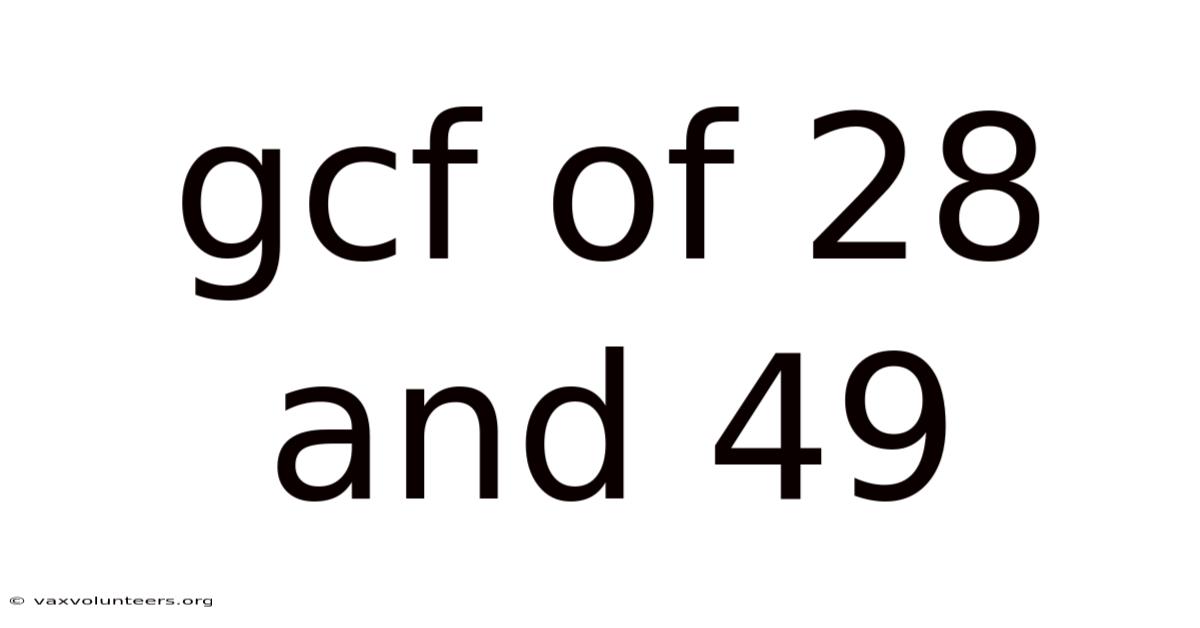 Gcf Of 28 And 49