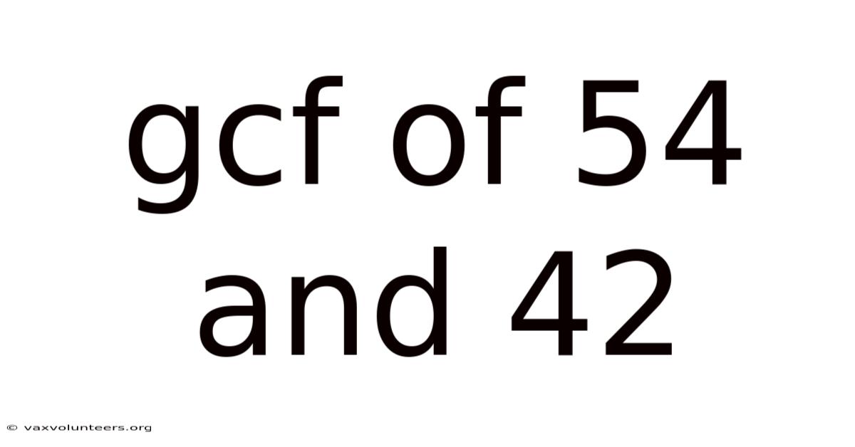 Gcf Of 54 And 42