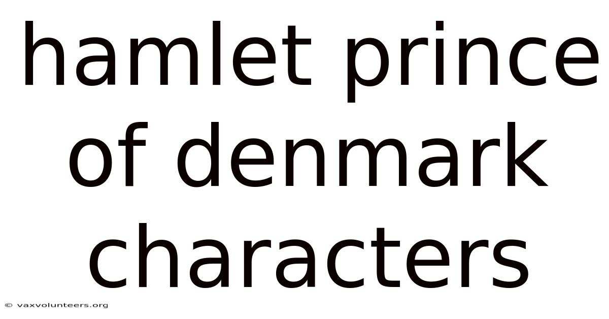 Hamlet Prince Of Denmark Characters