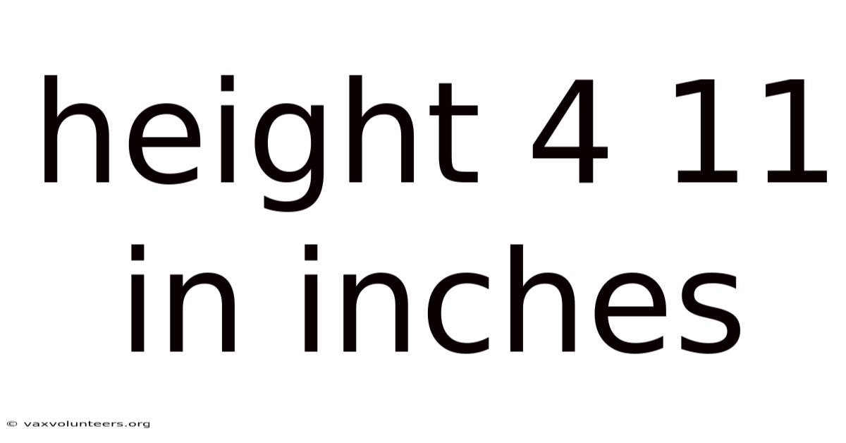 Height 4 11 In Inches