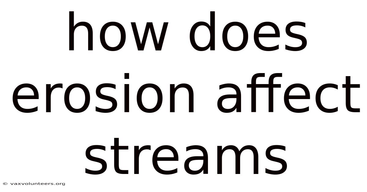 How Does Erosion Affect Streams