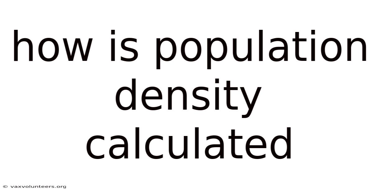 How Is Population Density Calculated