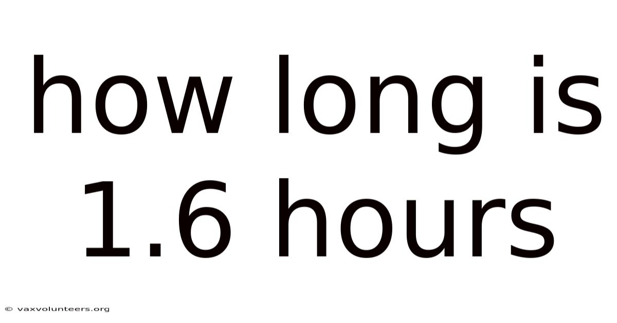 How Long Is 1.6 Hours