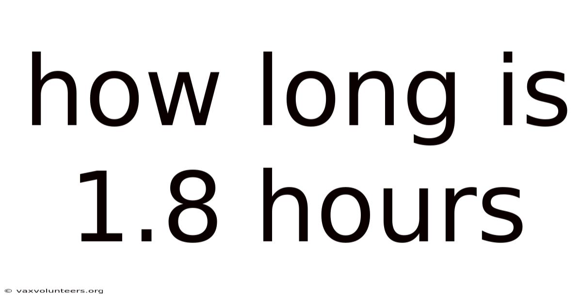 How Long Is 1.8 Hours