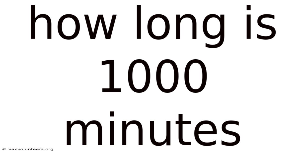 How Long Is 1000 Minutes