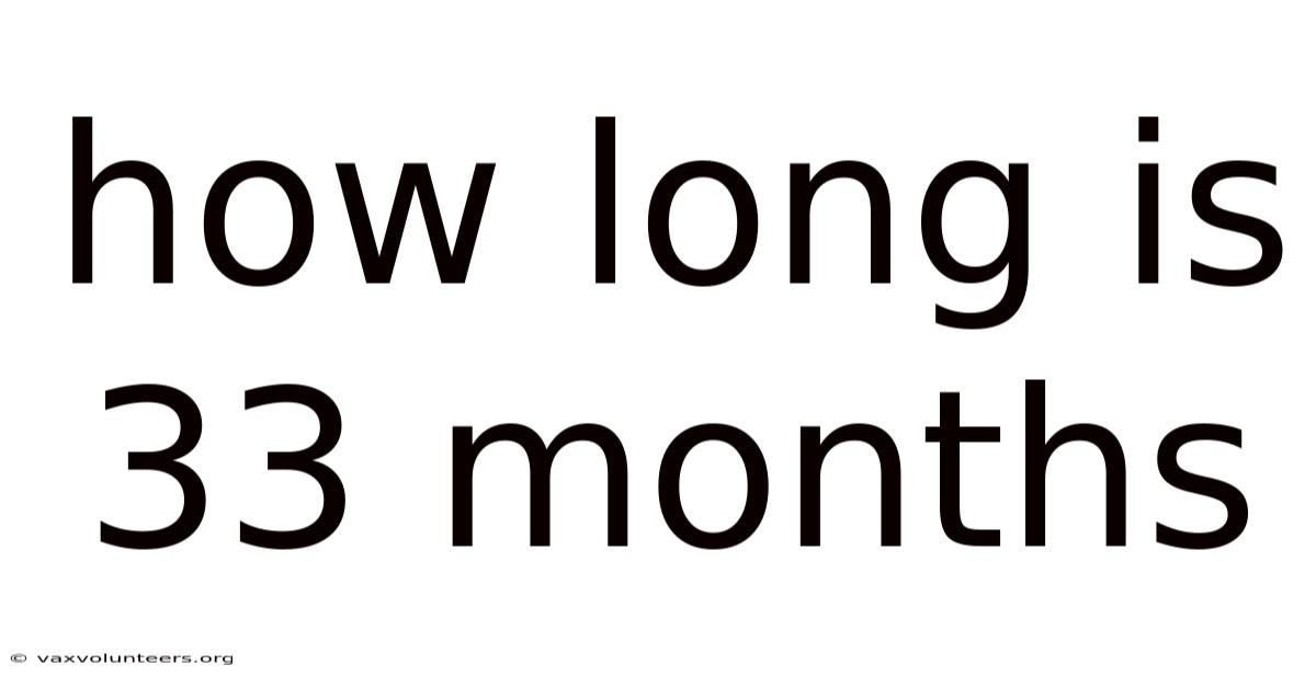 How Long Is 33 Months