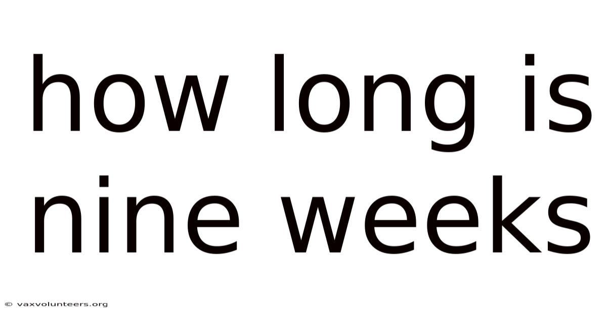 How Long Is Nine Weeks