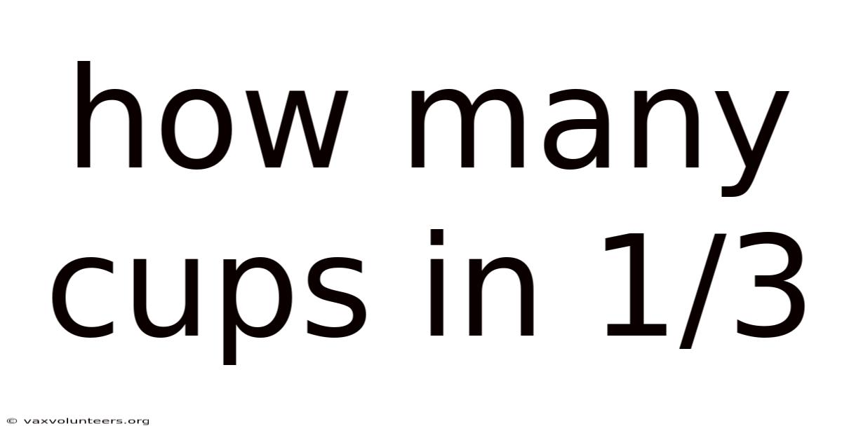 How Many Cups In 1/3