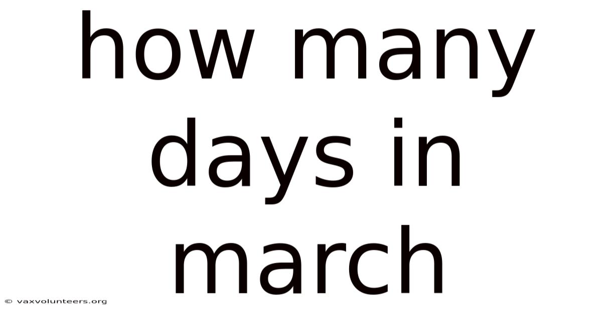 How Many Days In March