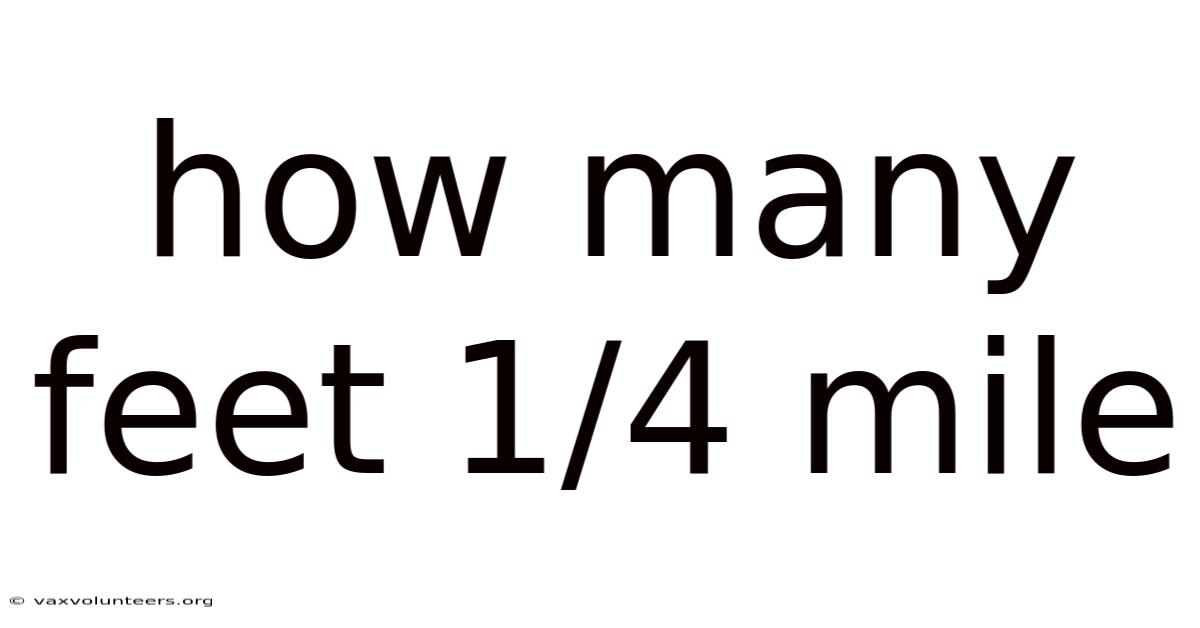 How Many Feet 1/4 Mile